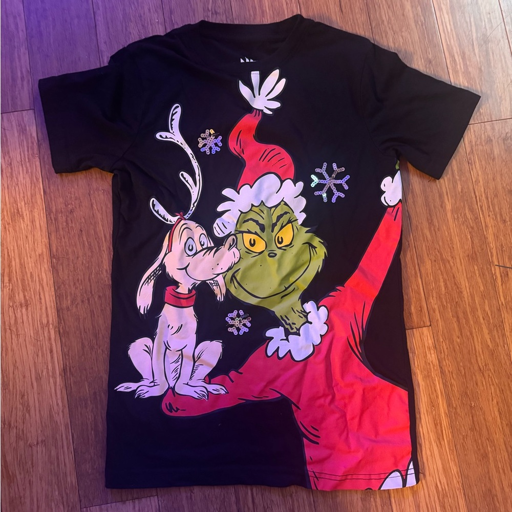 Dr. Seuss Black Grinch and Max Kids T-Shirt